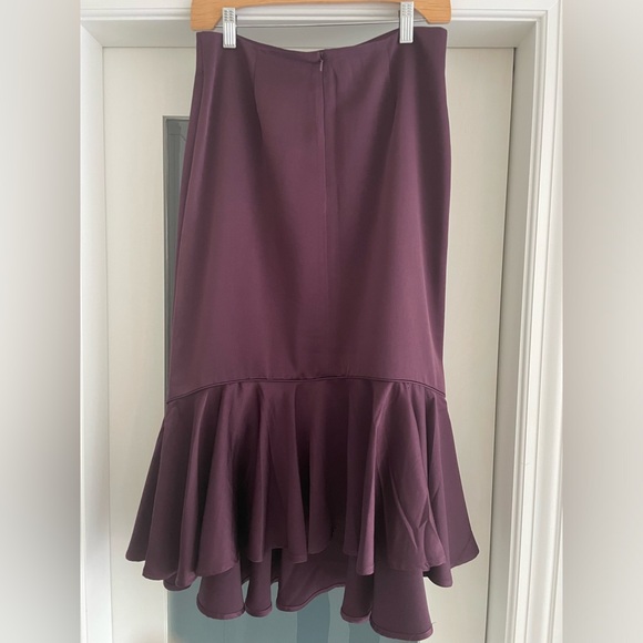 NWT Jacob Satin Ruffle Skirt, size 5/6, Eggplant Purple - Picture 2 of 3